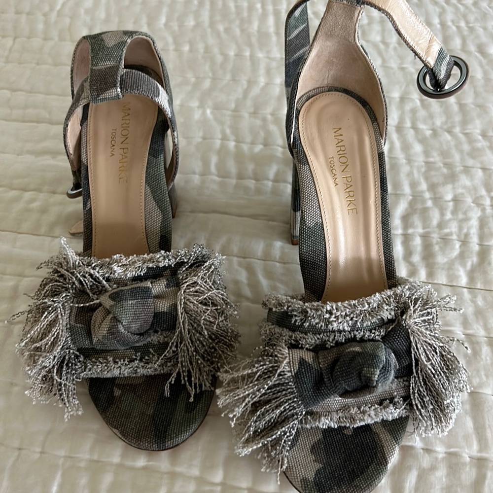 Marian Park podiatrist designed heels in camouflage. Worn twice so almost new!